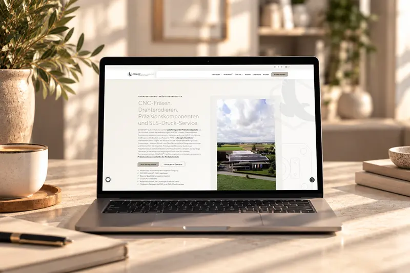 Mockup der neuen Website von Condor® Custom Solutions