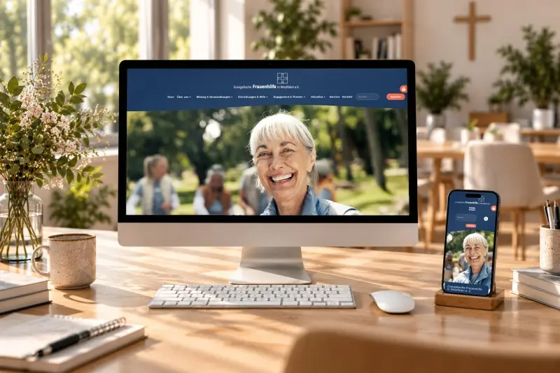 Mockup der neuen Website von Evangelische Frauenhilfe in Westfalen e. V.